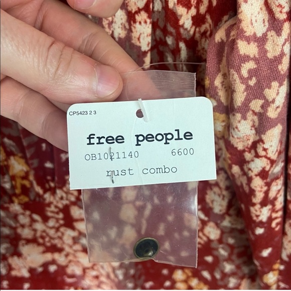 Free People Heartbeats Red Mini Dress Rust Boho - Picture 5 of 14